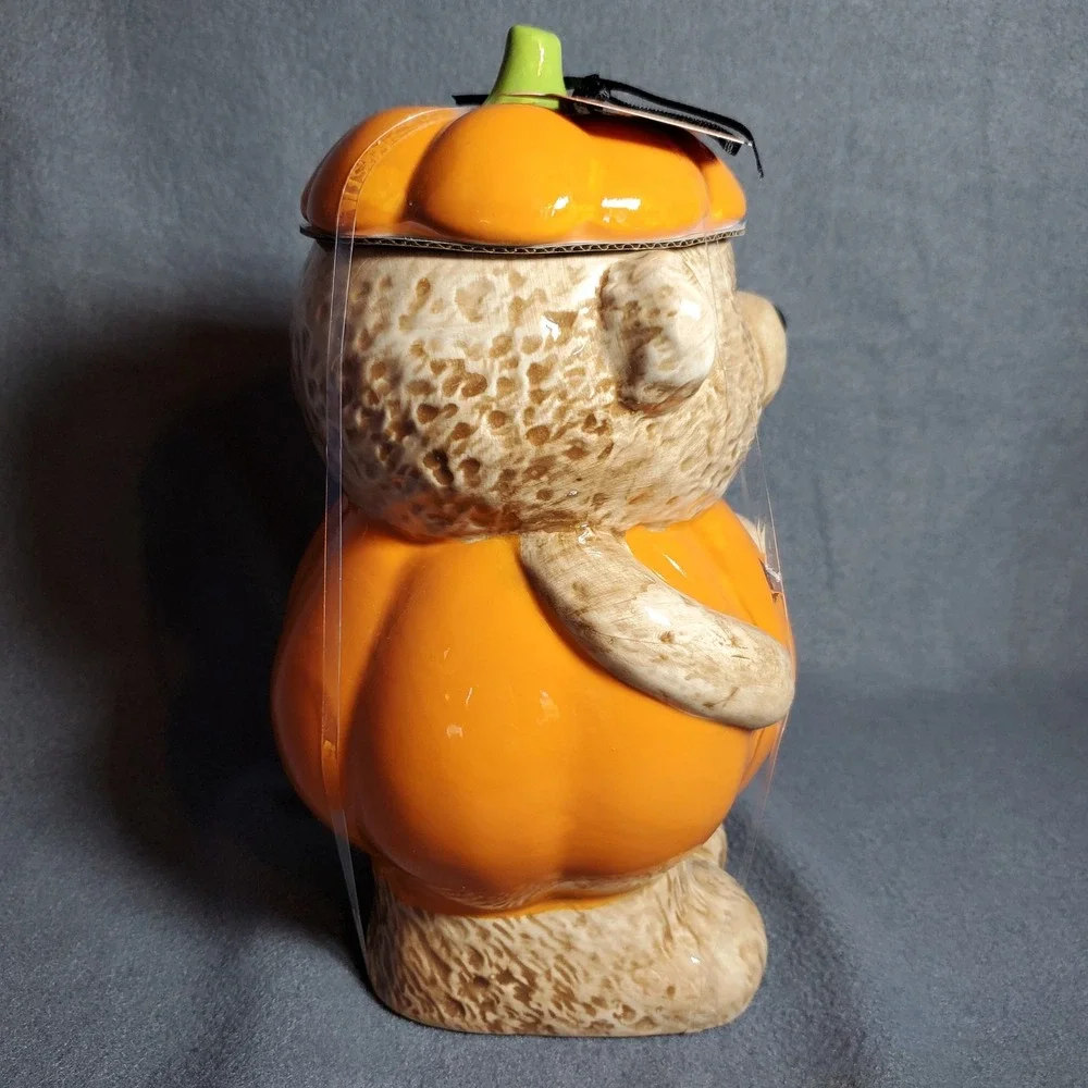 Tiktok Viral Halloween Creepy Critters Pumpkin Bear Cookie Jar 72oz